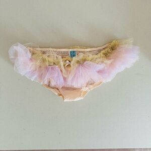 Vintage Y2K Pink Tulle Tutu Panties Dead Stock Lingerie L